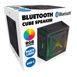 Altavoz inalámbrico bluetooth 5.3, rgb, 5 w, 70 x 70 x 75 mm