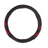 Funda para volante, negra con detalles rojos, ø37-39 cm