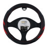 Funda para volante, negra con detalles rojos, ø37-39 cm