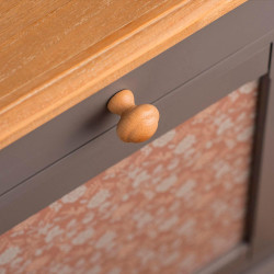 Pomo para mueble, modelo 257, de madera de haya, ø30 mm