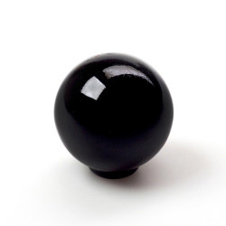 Pomo para mueble, modelo 308, de abs con acabado negro, ø28 mm