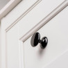 Pomo para mueble, modelo 756, de zamak con acabado negro, ø33 mm