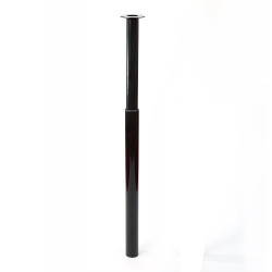 Pata extensible cilíndrica, modelo 406e, de acero con acabado negro, ø60 x 710/1100 mm