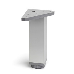 Pata cuadrada, modelo 404, de aluminio con acabado anodizado mate, 40 x 40 x 150 mm