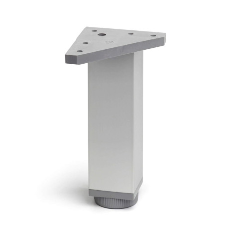 Pata cuadrada, modelo 404, de aluminio con acabado anodizado mate, 40 x 40 x 150 mm