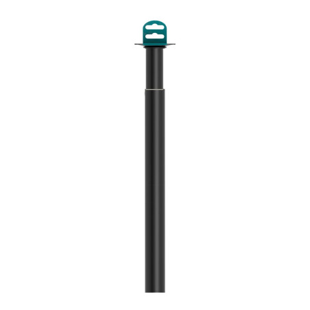 Pata redonda, extensible, modelo 401e, de acero con acabado en negro, ø30 x 180/300 mm