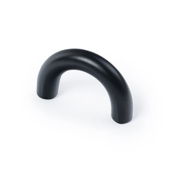 Tirador de mueble tipo asa, modelo 150, de zamak con acabado negro mate, 32 mm, blíster 4 uds