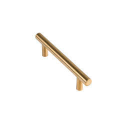 Tirador de mueble tipo asa, modelo 891h, de acero inoxidable con acabado latonado vintage, 96 mm, blíster 4 uds