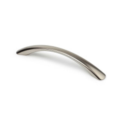 Tirador de mueble tipo asa, modelo 589a, de aluminio con acabado níquel bisú, 128 mm, blíster 4 uds