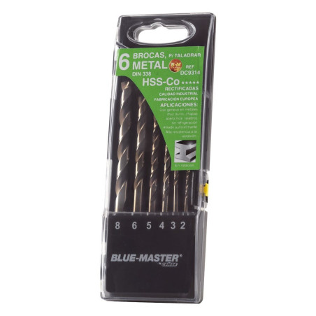 Brocas hss-co stepcut ø2-8 mm, juego 6 piezas
