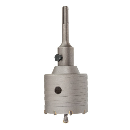 Corona pasamuros de metal duro (md) ø90 mm + husillo sds plus + broca guía