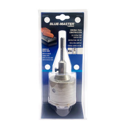 Corona pasamuros de metal duro (md) ø90 mm + husillo sds plus + broca guía