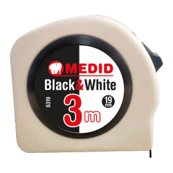 Flexómetro black & white 3 m x 19 mm
