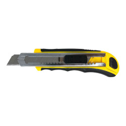 Cutter con cambio de cuchilla automático 18 mm + 8 cuchillas de recambio, expositor 24 uds