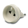 Adaptador de viaje europeo - universal, 10a 250 v, blanco