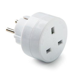 Adaptador europeo - inglés, 13-16a 250 v, blanco