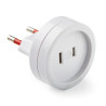 Adaptador europeo - americano, 6a 250 v, blanco