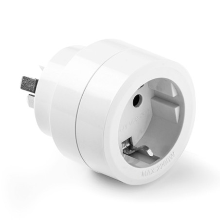 Adaptador australiano/chino - europeo, 10a 250 v, blanco