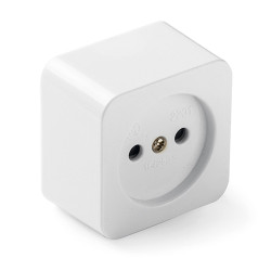 Base de superficie cuadrada 16a 250 v, blanca