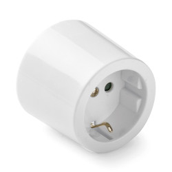 Base de superficie redonda tt 16a 250 v, blanca