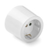 Base de superficie redonda tt 16a 250 v, blanca