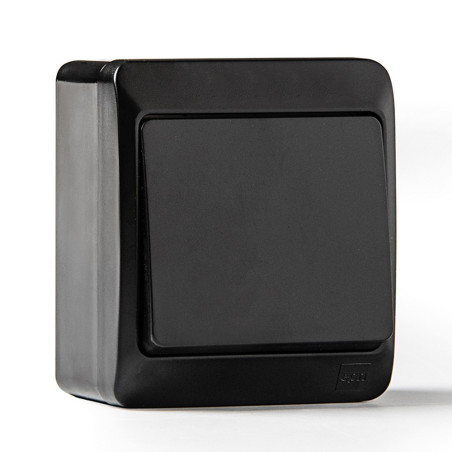 Conmutador estanco ip44, 16a 250 v, negro