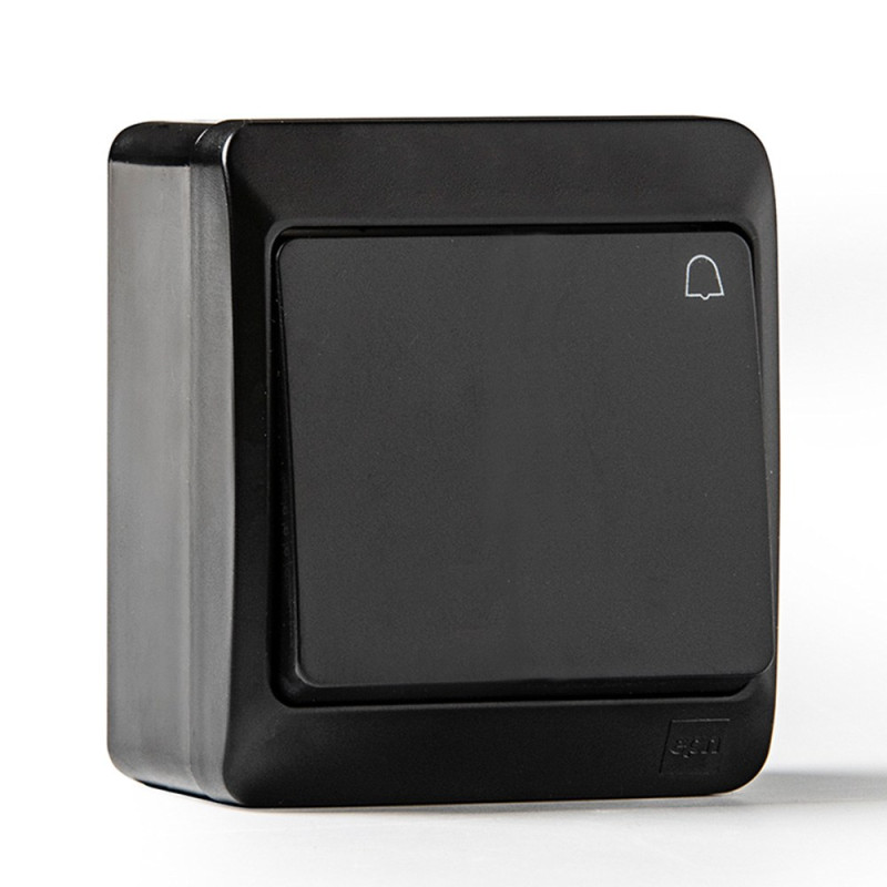 Pulsador estanco ip44, 16a 250 v, negro