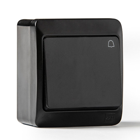 Pulsador estanco ip44, 16a 250 v, negro