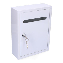 Buzón de acero modelo linear, blanco, 200 x 75 x 260 mm