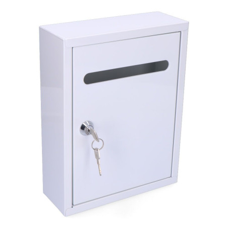 Buzón de acero modelo linear, blanco, 200 x 75 x 260 mm