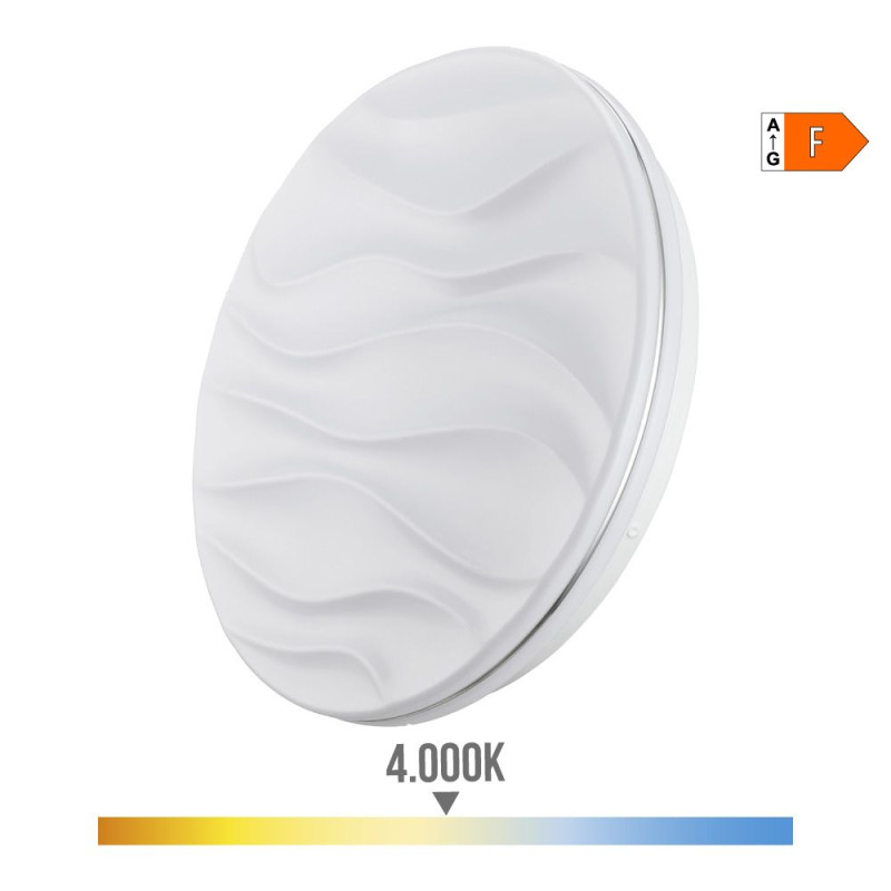 Aplique super led de superficie modelo desert 12 w 4000 k 1160 lm ø26 x 5,2 cm