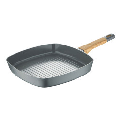 Sartén asador aluminio prensado, earth grey, 28 x 28 cm