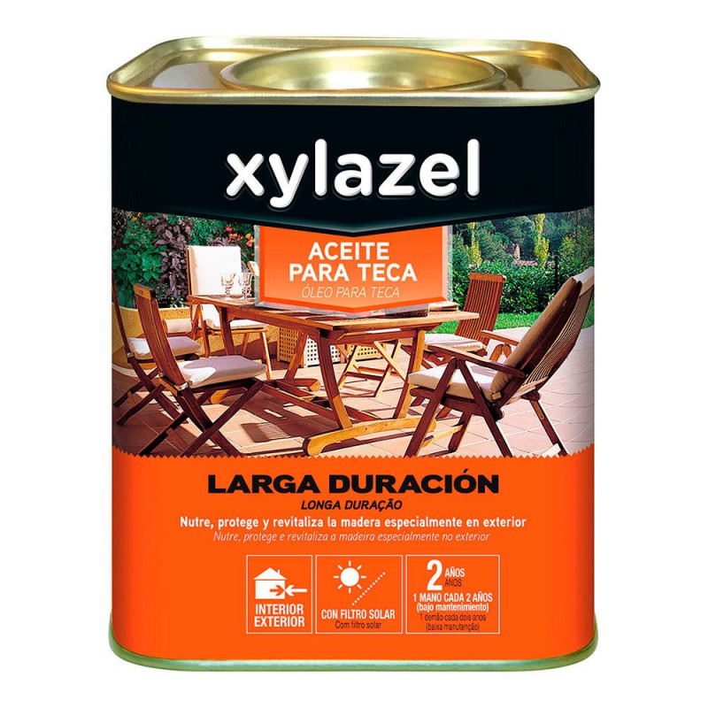 Aceite para teca larga duración color nogal 750 ml