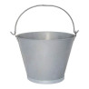 Cubo cónico galvanizado con asa lisa, 8 l, ø30,5 x 23 cm