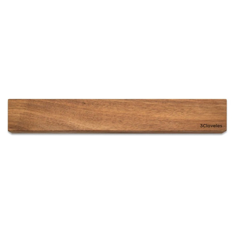 Soporte magnético para cuchillos, modelo acacia, 40 x 2 x 6 cm, blister