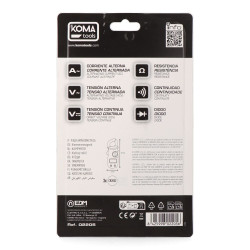 Pinza amperimétrica digital cat iii 400 a 300 v, 62 x 32,5 x 151 mm