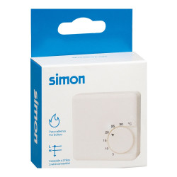 Termostato mecánico para calefacción 10a, blanco