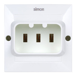 Base empotrar bipolar + t 25a blanco