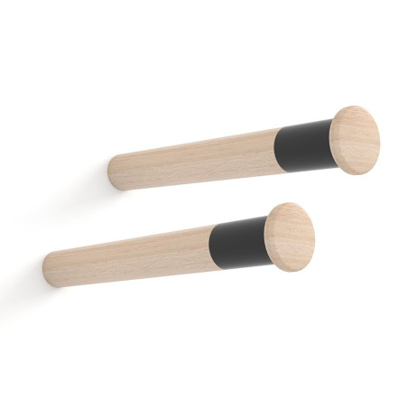Soporte fijo para bicicleta, modelo mt310, de madera de haya con acabado lacado, ø3,8 x 31 cm, 2 uds