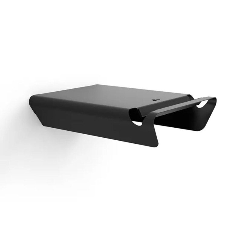 Soporte fijo para bicicleta, modelo 2-8070.18, de acero con acabado negro mate, 36,5 x 28 x 8,5 cm