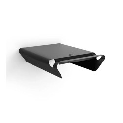 Soporte fijo para bicicleta, modelo 2-8070.18, de acero con acabado negro mate, 36,5 x 28 x 8,5 cm