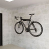 Soporte fijo para bicicleta, modelo 2-8070.18, de acero con acabado negro mate, 36,5 x 28 x 8,5 cm
