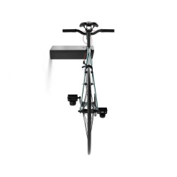 Soporte fijo para bicicleta, modelo 2-8070.18, de acero con acabado negro mate, 36,5 x 28 x 8,5 cm