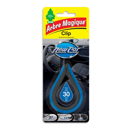 Ambientador de coche, modelo clip, aroma new car