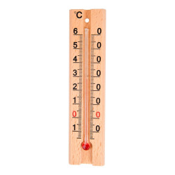 Termómetro madera sin mercurio, 13,5 cm