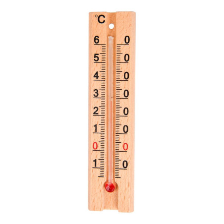 Termómetro madera sin mercurio, 13,5 cm