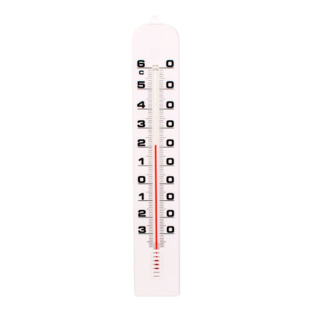 Termómetro de plástico, 41 cm, blanco