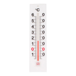 Termómetro de plástico, 14 cm, blanco