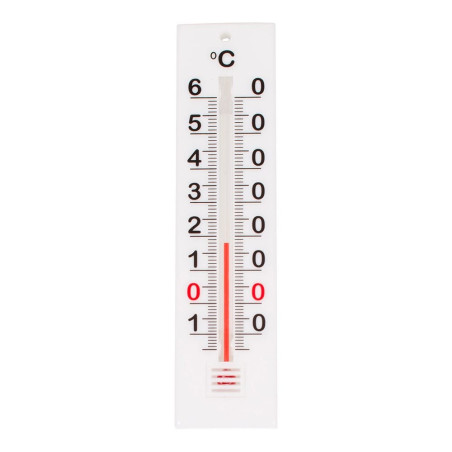 Termómetro de plástico, 14 cm, blanco