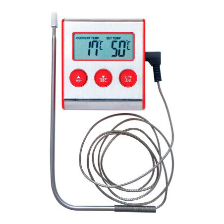 Termómetro de horno con sonda cableada de 150 mm